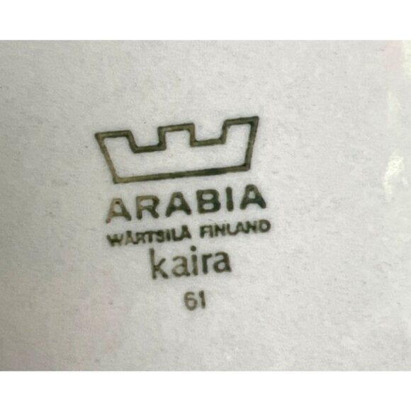 Set of 2 Arabia Finland Kaira 61 Saucer Plates 6" Brown Blue Stripes Vtg Ceramic - Picture 3 of 5